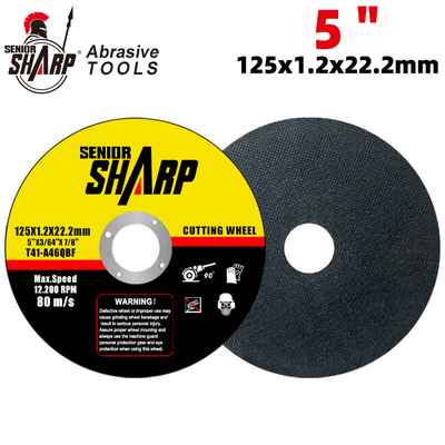 5inch 125x1.2x22.23mm High Performance Resin metal cutting disc from china factory