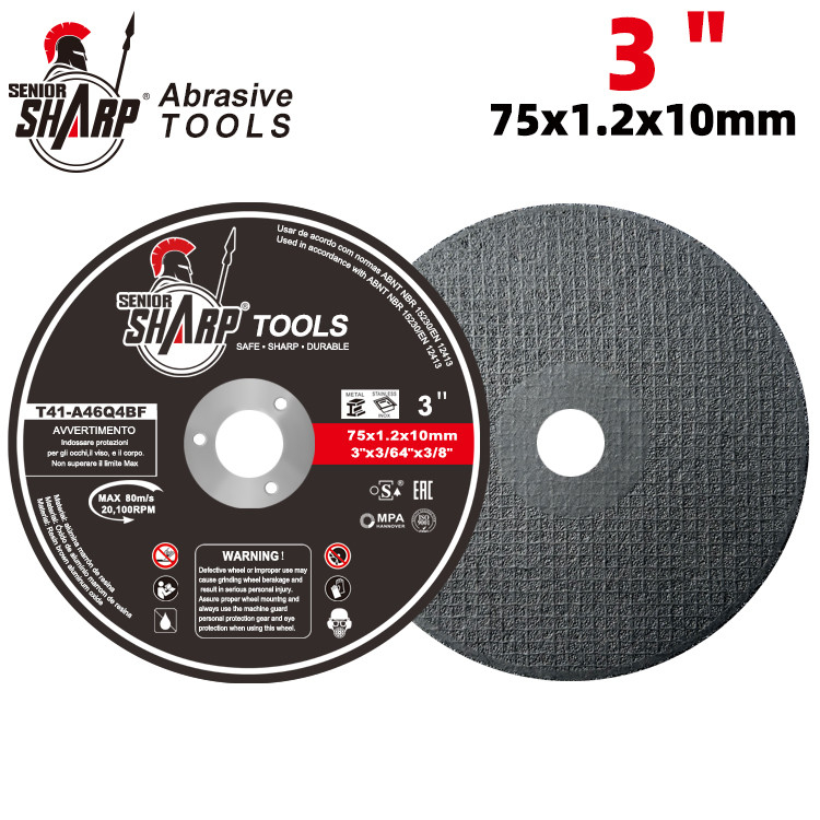 Factory Wholesale hardware tools custom made 3&quot; cutting disc de corte cut off wheel iron and steel